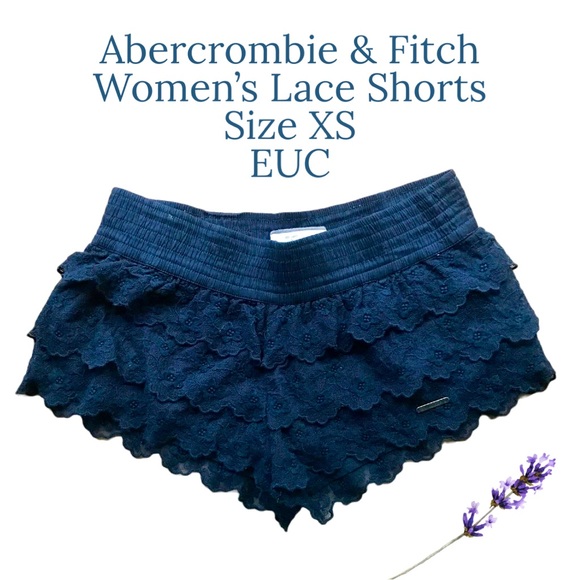 Abercrombie & Fitch Pants - Abercrombie & Fitch Women's Lace Shorts Size XS Black EUC